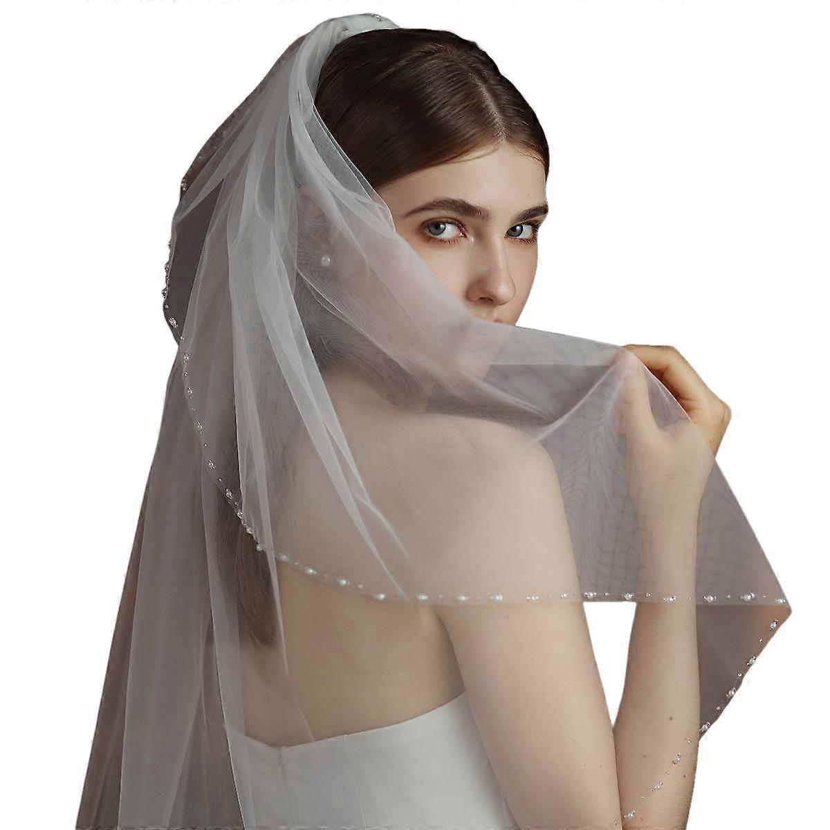 Wedding veil, white, 1 pc.，911