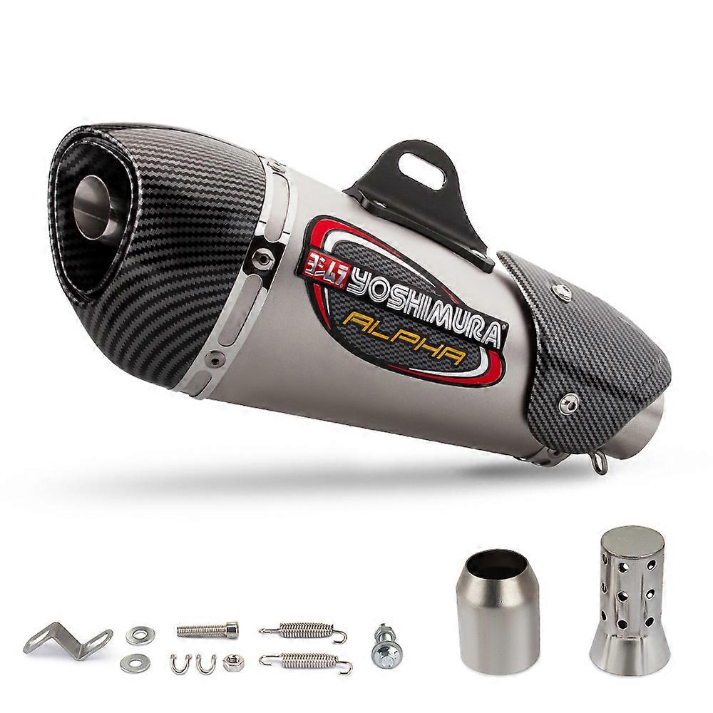 Universal 51mm Yoshimura Alpha Carbon Fiber Motorcycle Exhaust Muffler DB Killer CBR300R NINJA500 ZX4R R3 NSS750 GSX8R