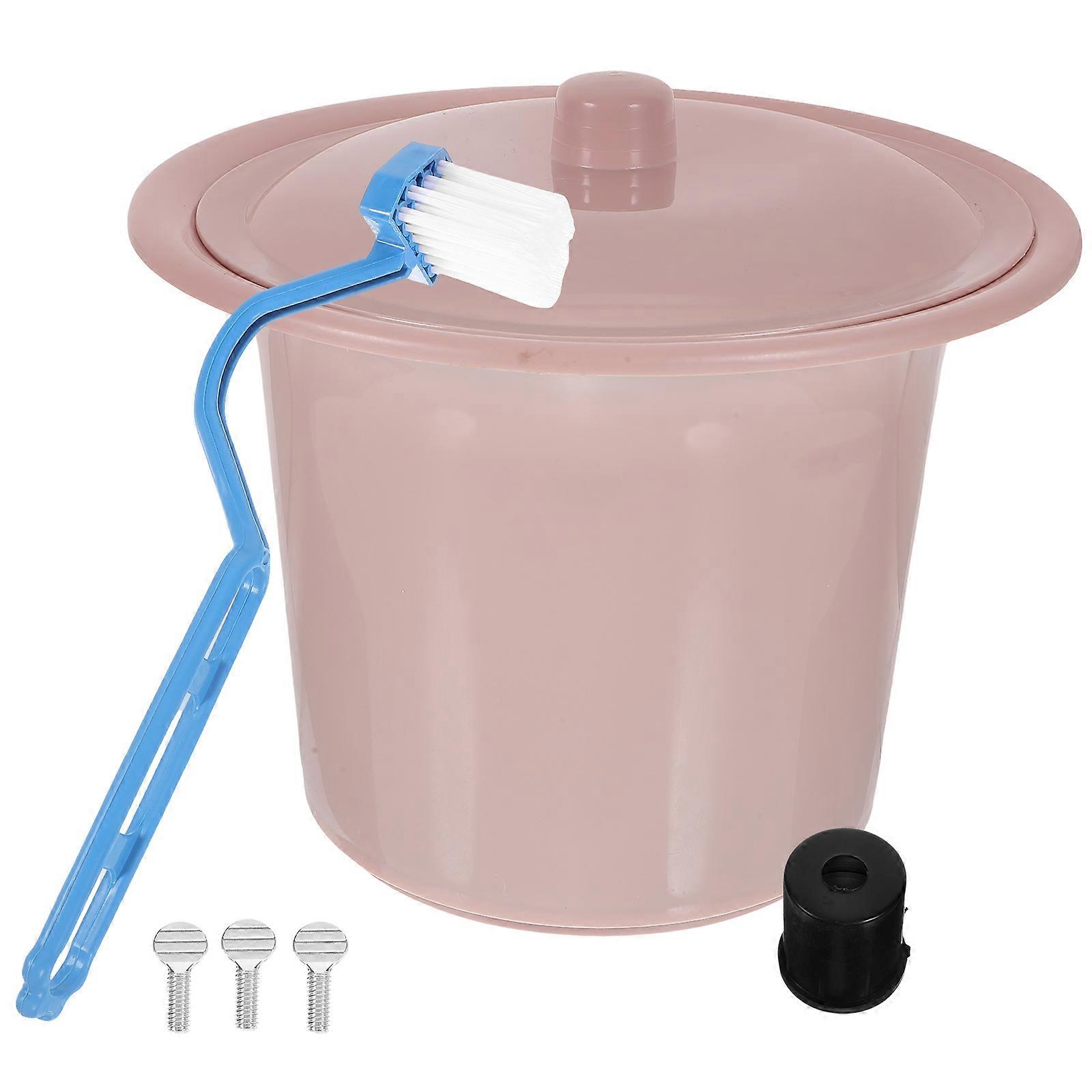Portable Plastic Spittoon For Children Elders Toilet Bowl 23.00X23.00X19.00CM Odor Control 1Set