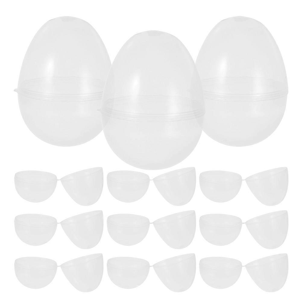 Clear Capsules Empty Plastic Easter Eggs Shaped Ornaments For Children Easter Party Favors 25Pcs