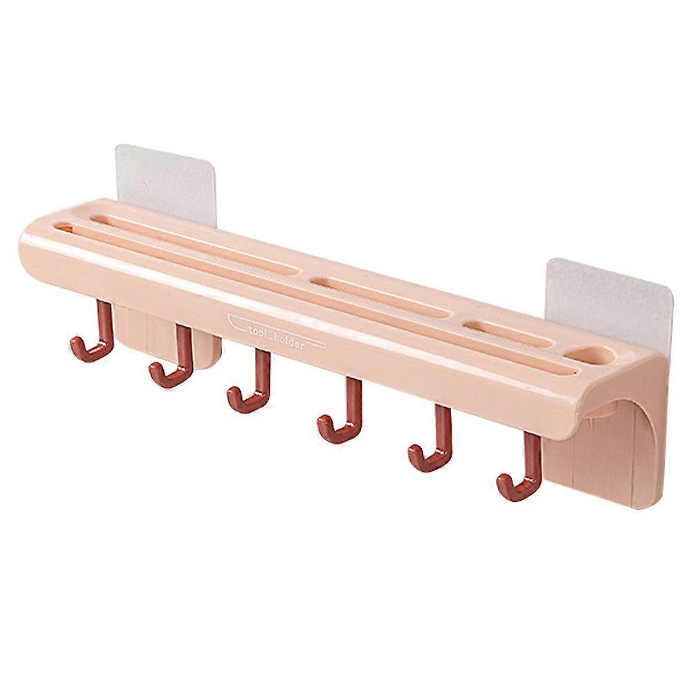 Holder Pink ABS Kitchen Wall Rack Practical Space-Saving Storage for Storage Use