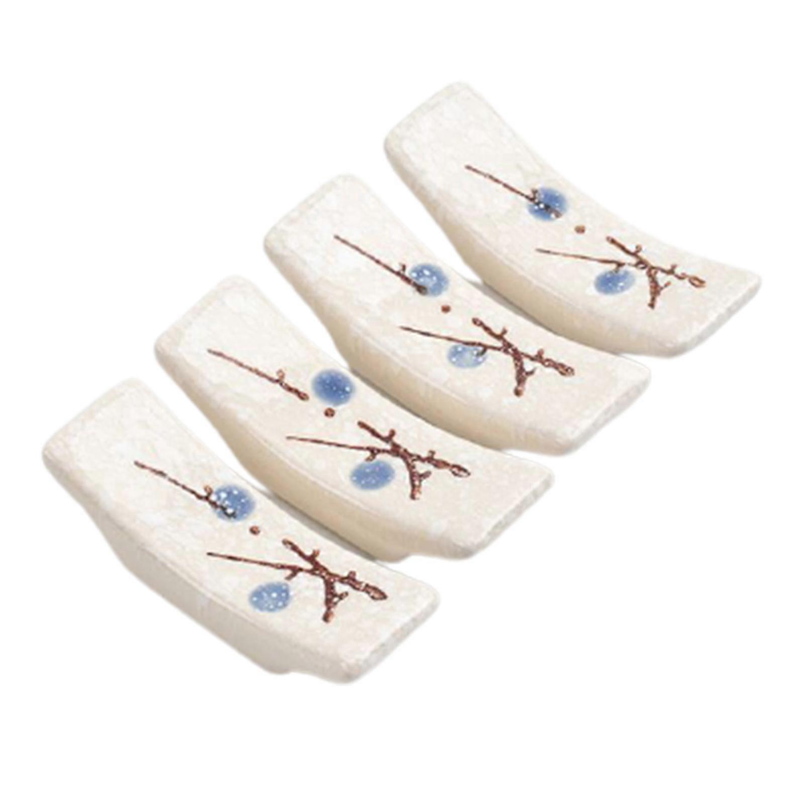 4Pcs Ceramic Chopsticks Holder Spoon Rack Kitchen Tool-2-