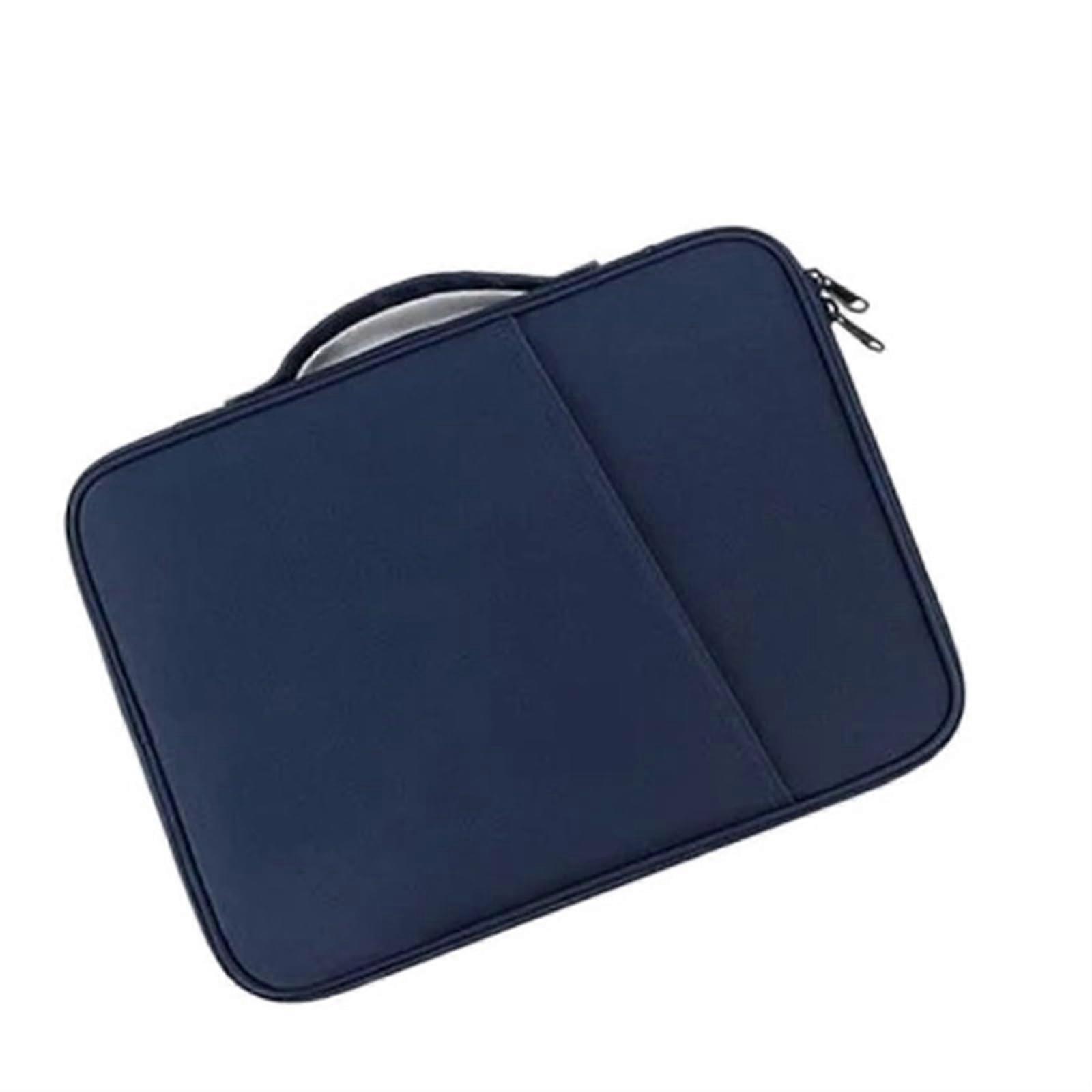 Laptop bag tablet bag, large capacity, plush lining, multilayer laptop handbag (Blue, 10.811inch)