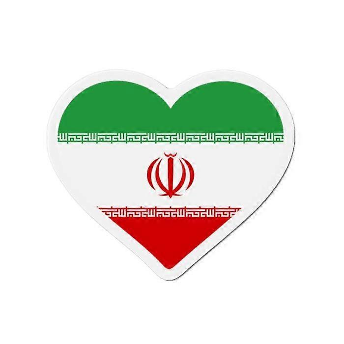 Magnet Heart Flag Iran - Multicolored - 7 cm - 50 pieces - Synthetic resin - Mixed