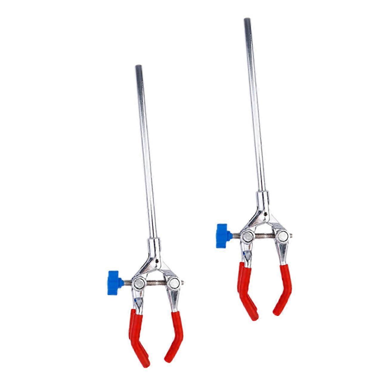 Adjustable Laboratory Test Tube Clamp - 2-Piece Serrated Jaw Glassware Clamp For Secure Holding, Durable Metal Clamp