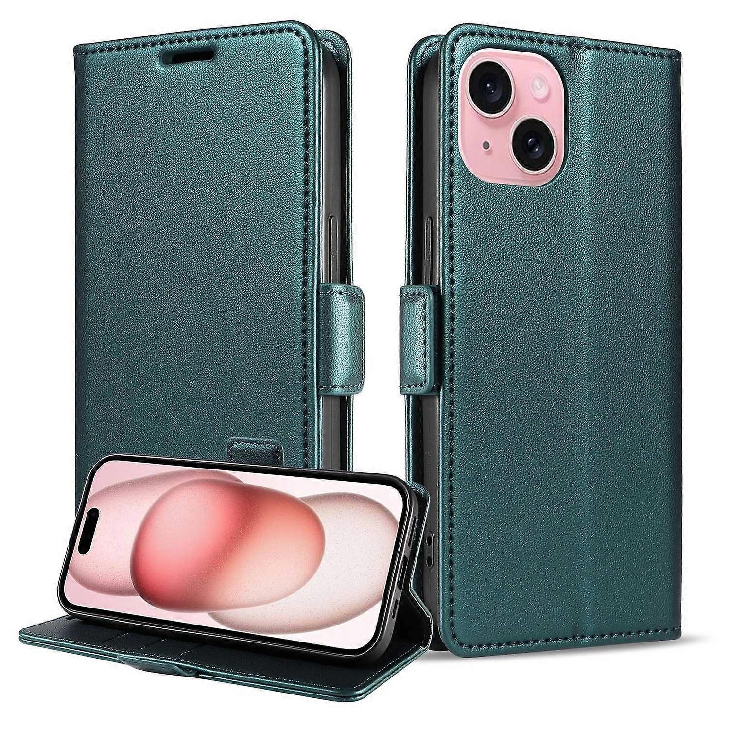 נרתיק עבור Samsung S23 ULTRA חריץ כרטיס ירוק כהה עור 