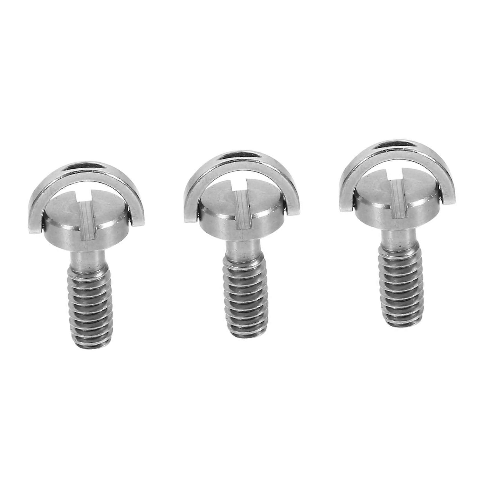 Tripod Screws 3 Pieces Camera Screw With Slot For Tripod Monopod Ball Head Quick Release Plate Clamp Tripod 2.1x1.6cm Silver