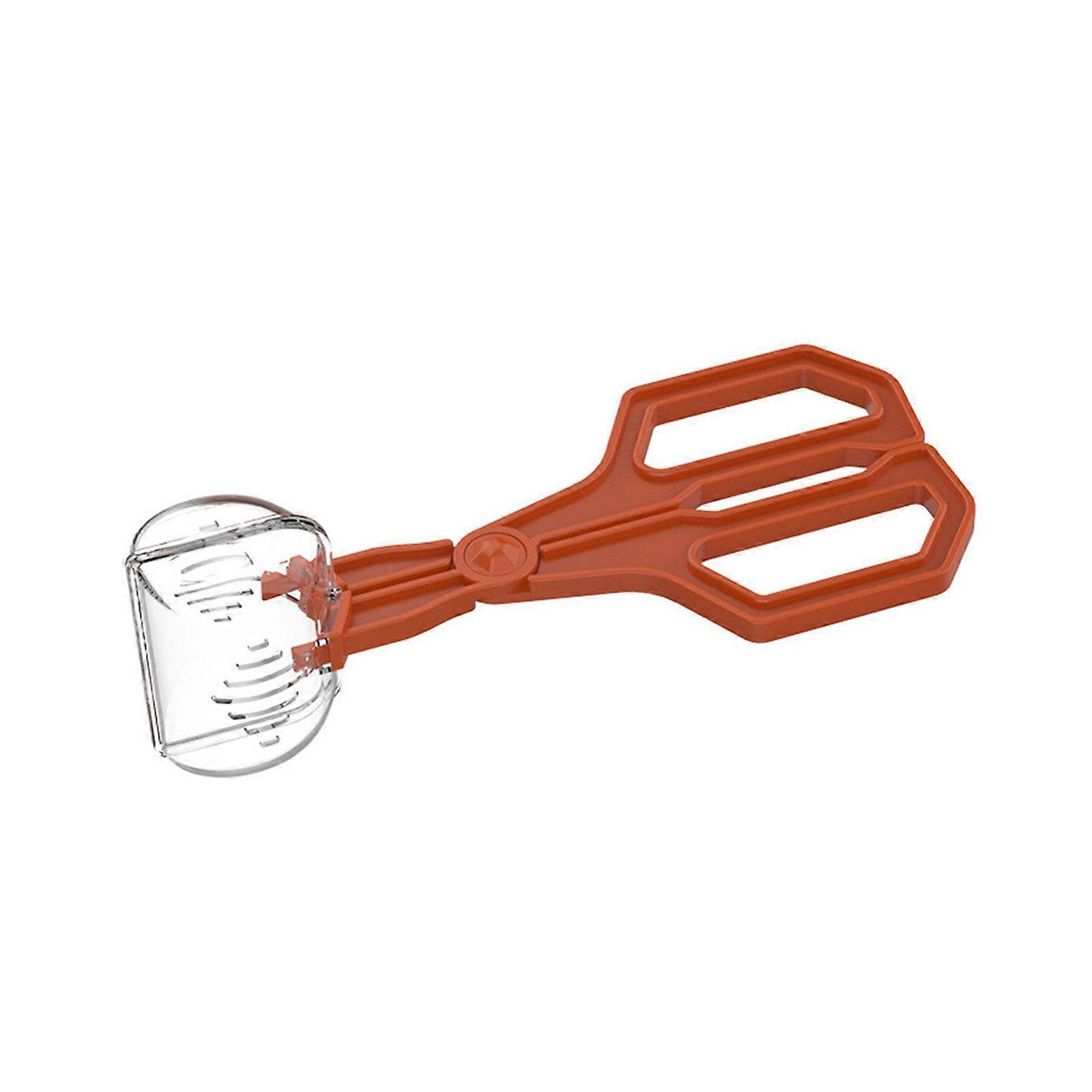Clear Insect Capture Pliers For Reptiles Feeding Hygienic Easy to Clean Design With Ergonomic Handle Multipurpose Use Orange