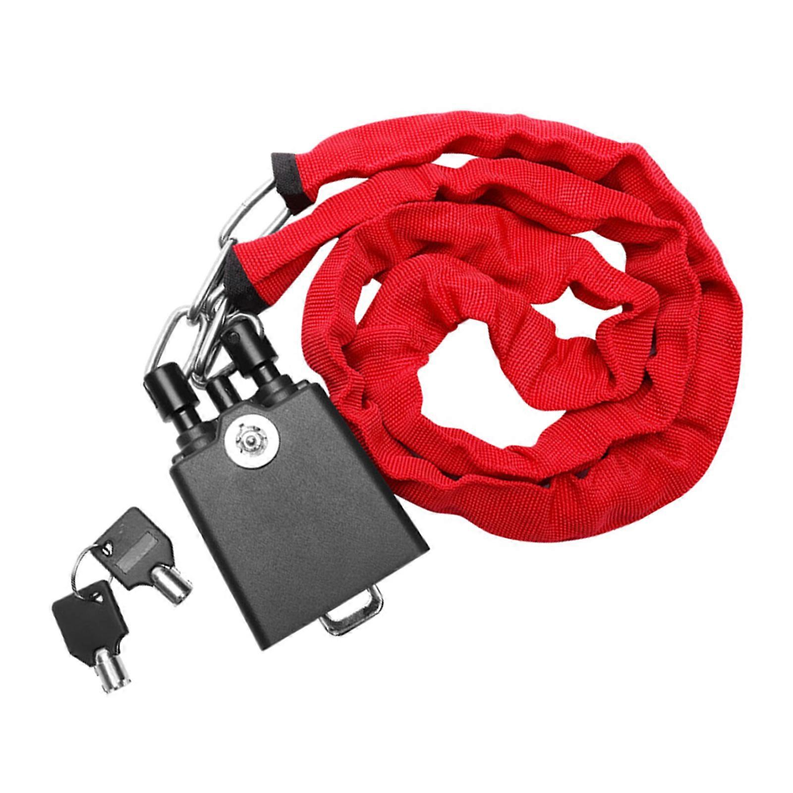 General Steering Wheel Lock Seats Belt Lock Anti Theft Device with Key Heavy Duty Car Security Lock for Car Security Red