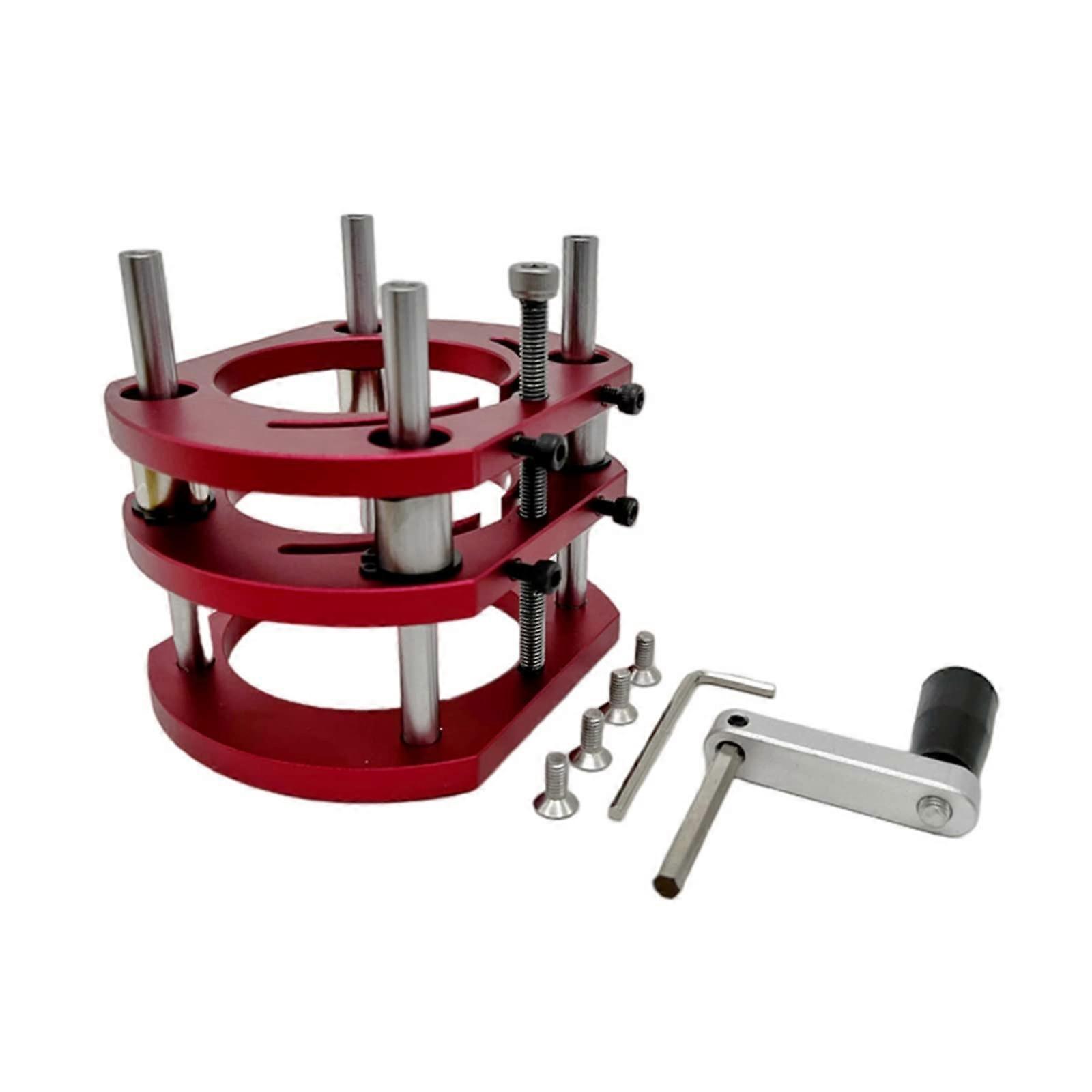 Router Lift 65 mm Diameter Motor Router Lift Table Base Aluminum Woodworking Router Table Insert Plate for Trimmer Engraving Base (Red) Red 1 UK