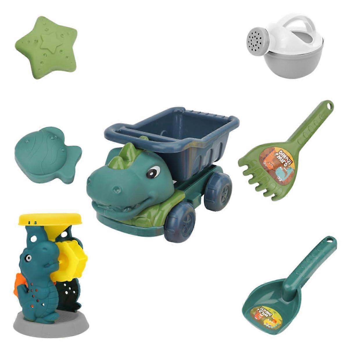 1 set of dinosaur beach toys, including bucket and sand molds, quality sand toys for beach and sandbox, for summer adventures.