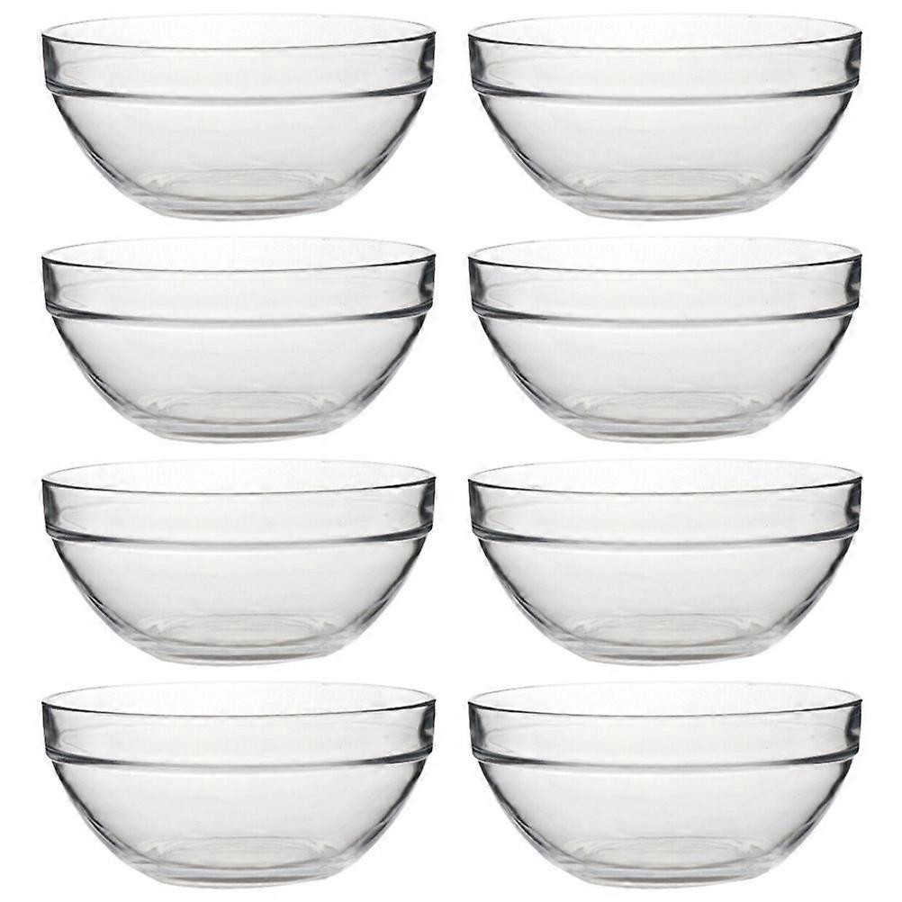 Here's a polished and professional product description for **8pcs Glass Pudding Bowls Round Dessert Containers for Jelly, Rice Pudding & More**: