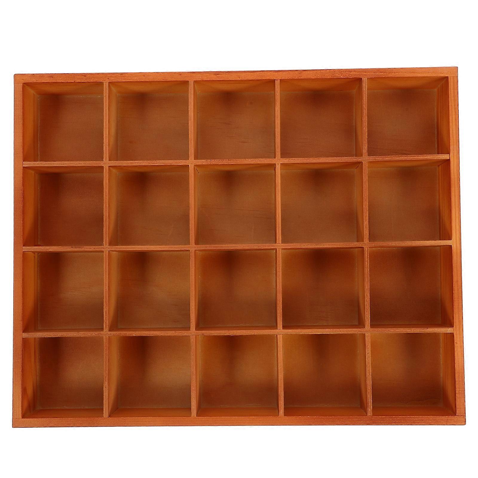 Wooden Divider Organizer Tray with Compartments – Multi Section Storage Box for Socks, Jewelry, Bathroom & Bedroom Use, Compact & Smooth Edged Holder