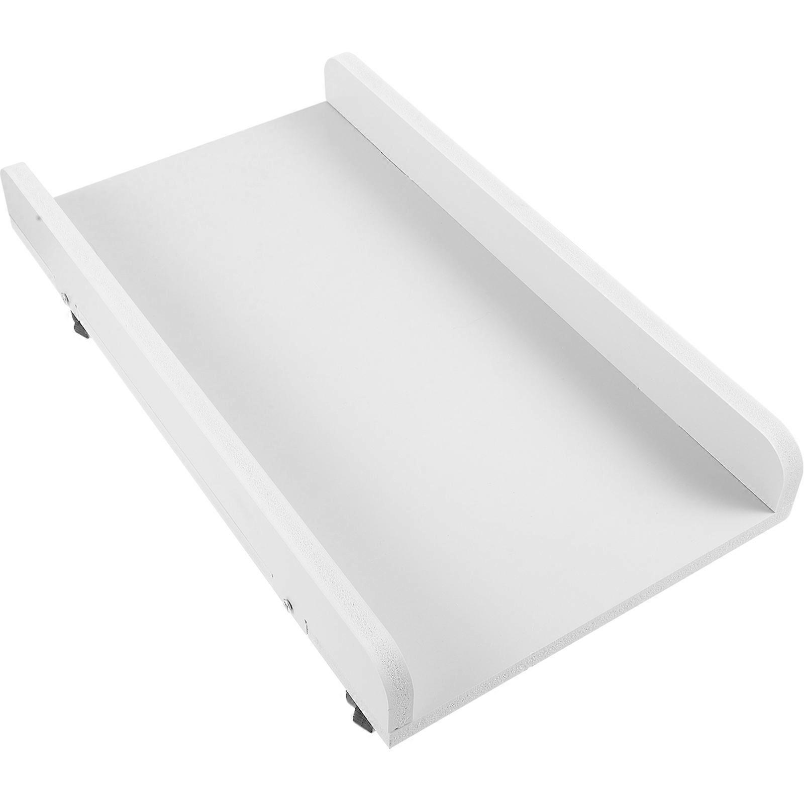 White Computer Tower Stand with Wheels for Under Desk Use Strong and Wood and Plastic 12.5 x 8.3 x 20.7 inches