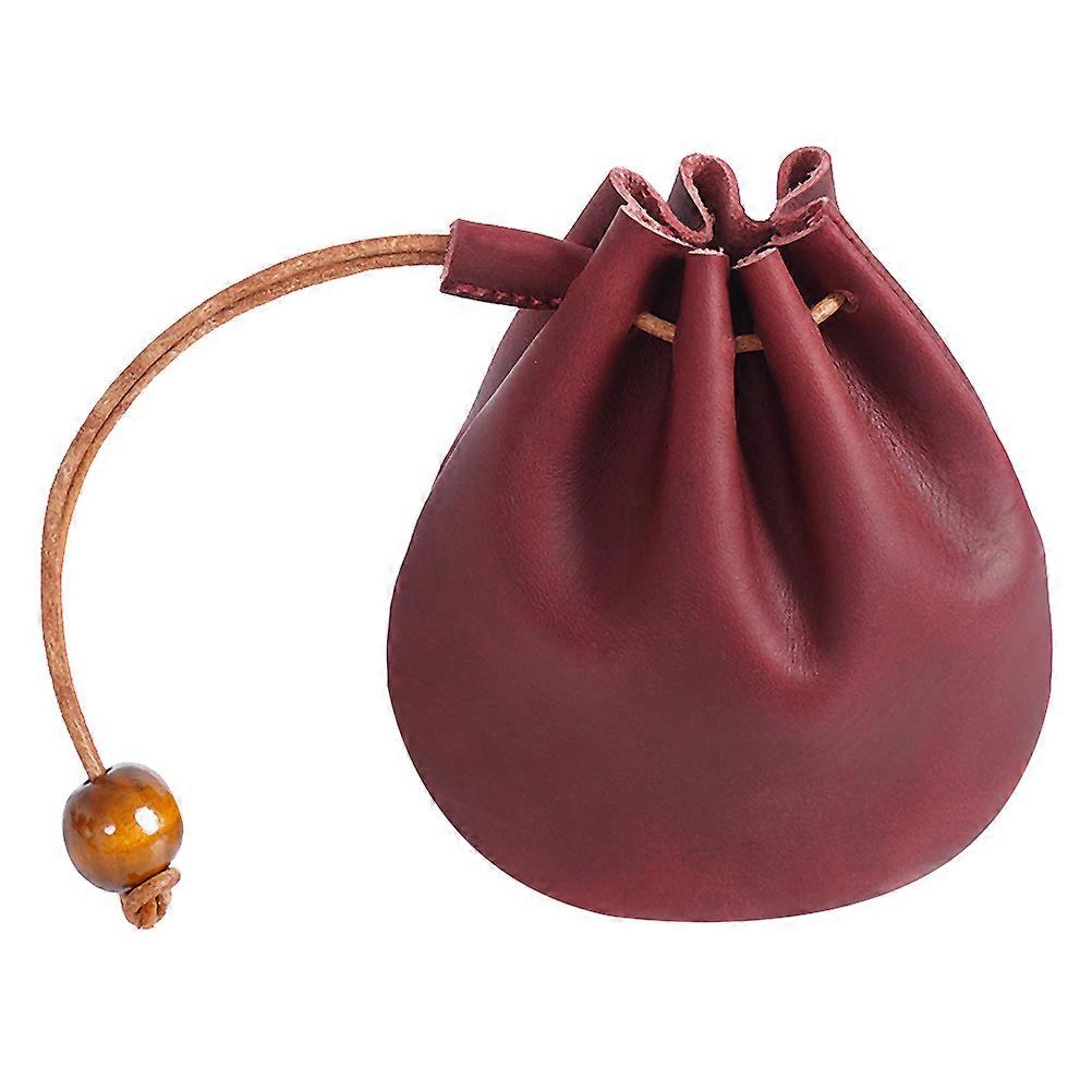 Coin Storage Bag Simple Design Key Pouch Dark Red Organizing Small Items 1Pcs