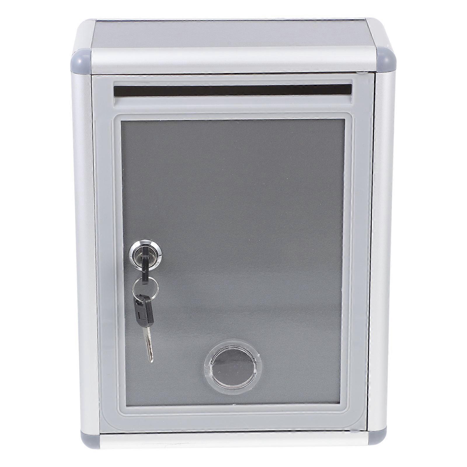Lockable Metal Mailbox Suggestion Box for Secure Letter Storage – Durable Wall Mounted Organizer for Offices, Shops, and Feedback Collections