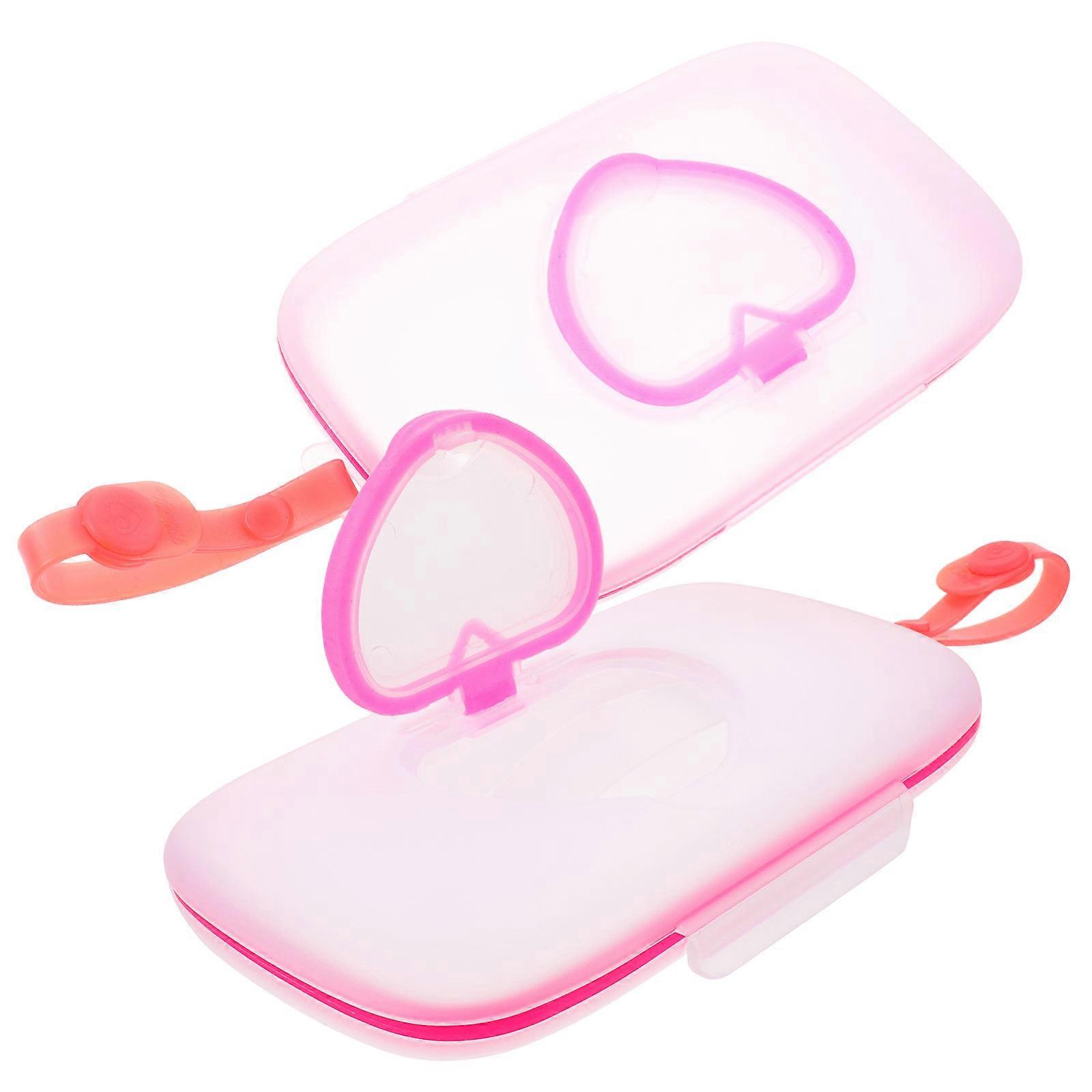 Portable Wipes Box Set of 2 – Lightweight Odorless Storage Cases for Wet Tissues Strollers Cribs Safe Material