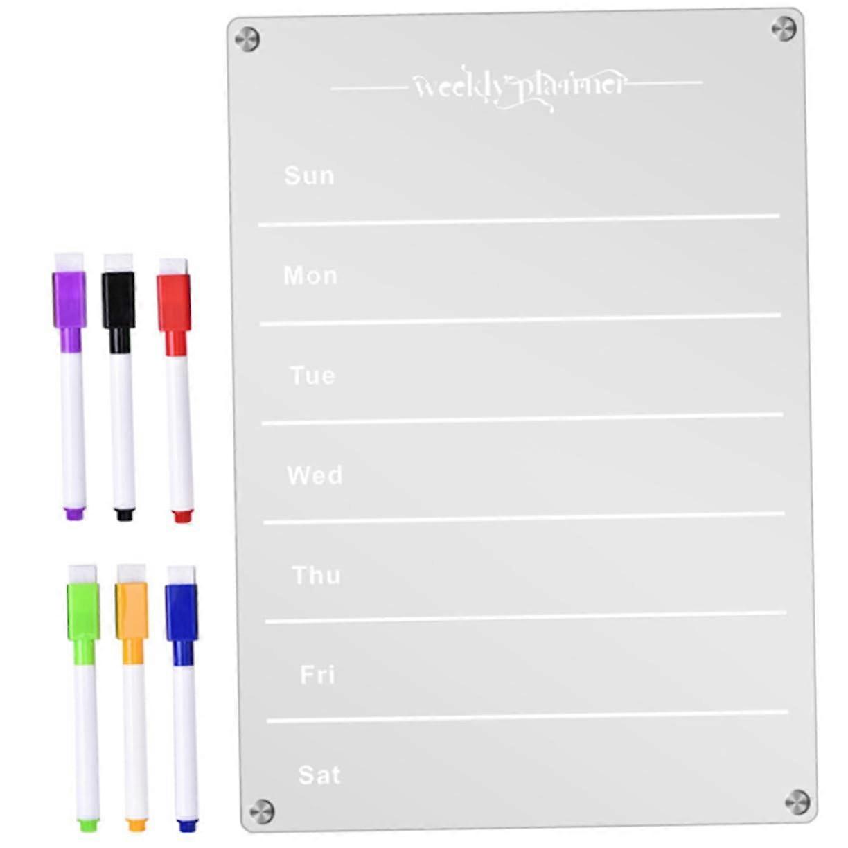Magnetic Planning Board For Fridge, Wipeable Whiteboard For Appointments, Tasks And Shopping Lists, Family And Office