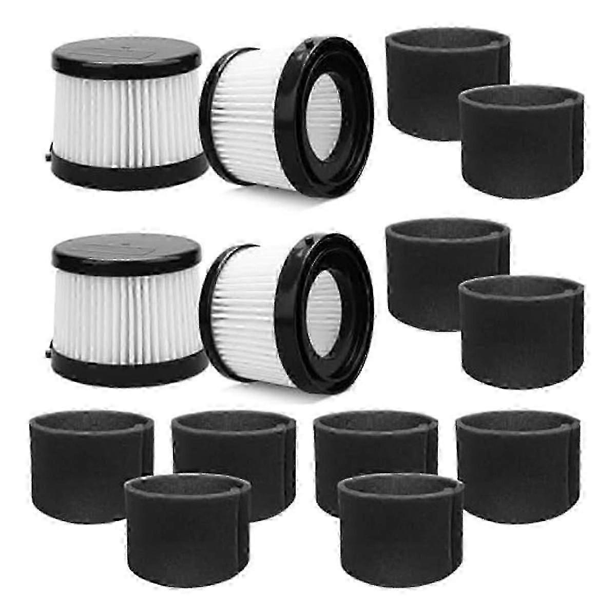 4Pcs DCV501HB Filter for DEWALT 20V, Part DCV5011H, 10Pcs Foam Filter