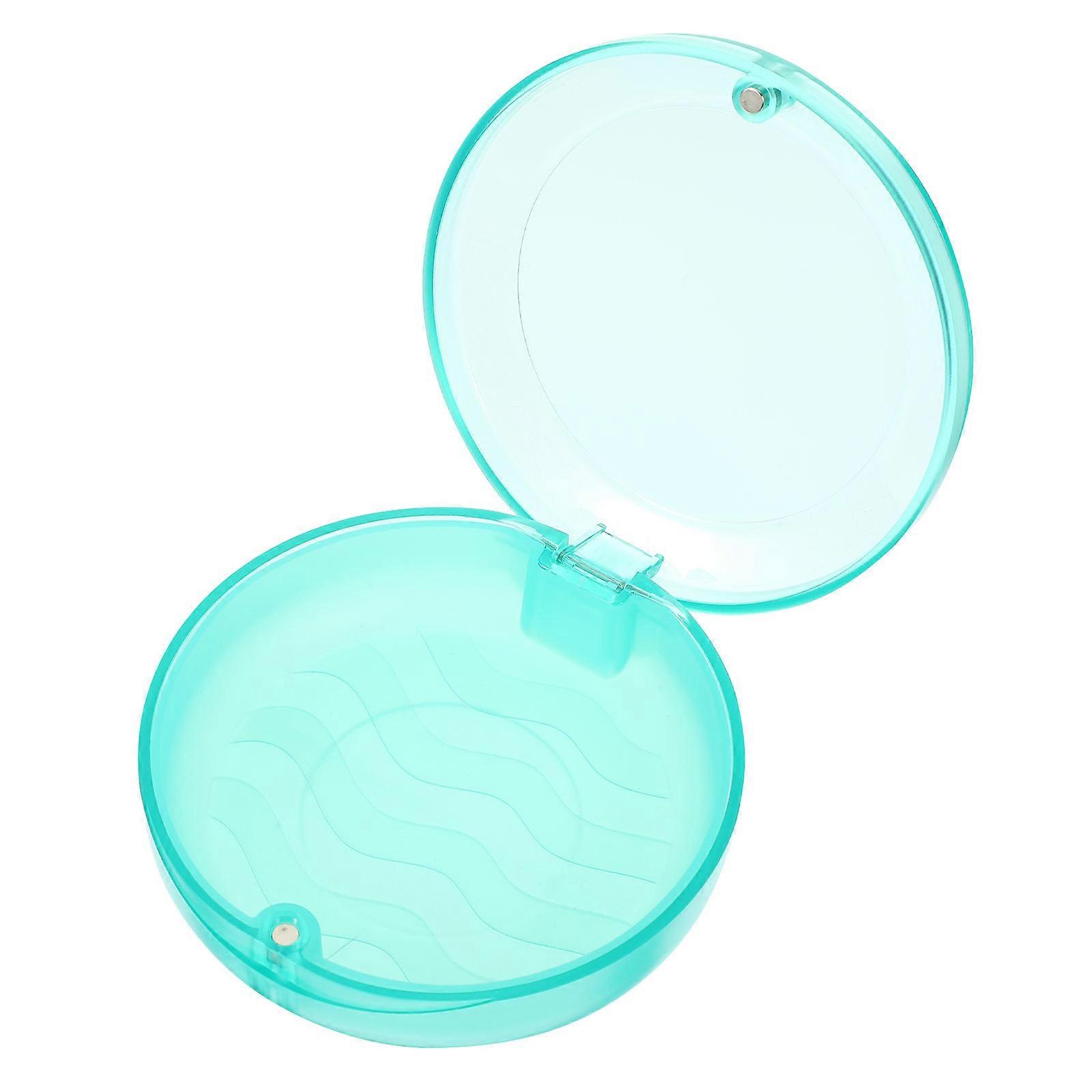 Portable Orthodontic Retainer Case with AntiScratch Design for Storage Green ABS Material 3 5x2 8x1 2Inches