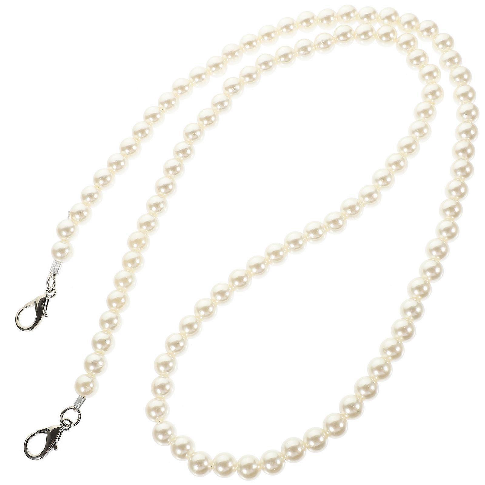 Pearl Beaded Chain Shoulder Strap with Lobster Clasp for Handbags & Crossbody Bags – Unique DIY Accessory
