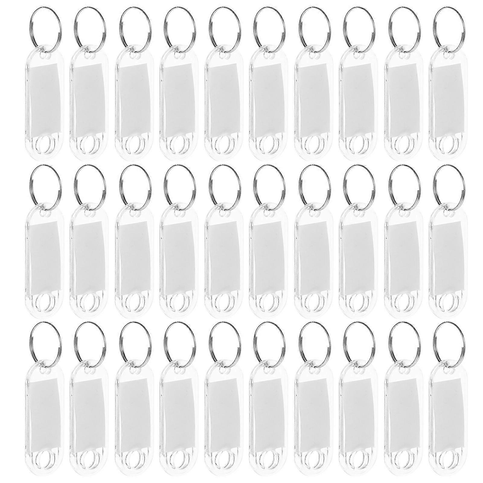 Small Luggage Tags Keychain Name Tag For Travel Hotel Use Keys Pets 50Pcs