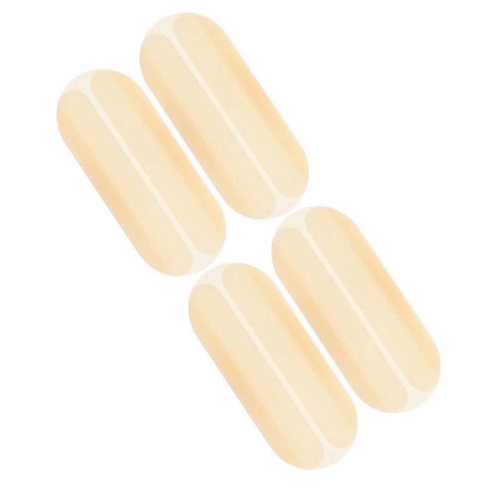 Oval Bra Shoulder Protectors Minimalist Style Public Places Shoulder Padding Light Yellow 4Pcs