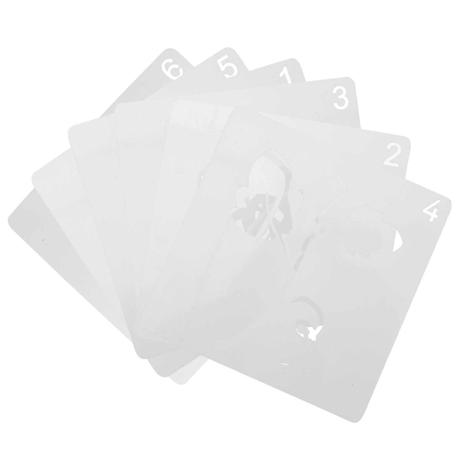 Beige Flower Stencils Set for DIY Use 12pcs Made of PET Material Safe and Gentle