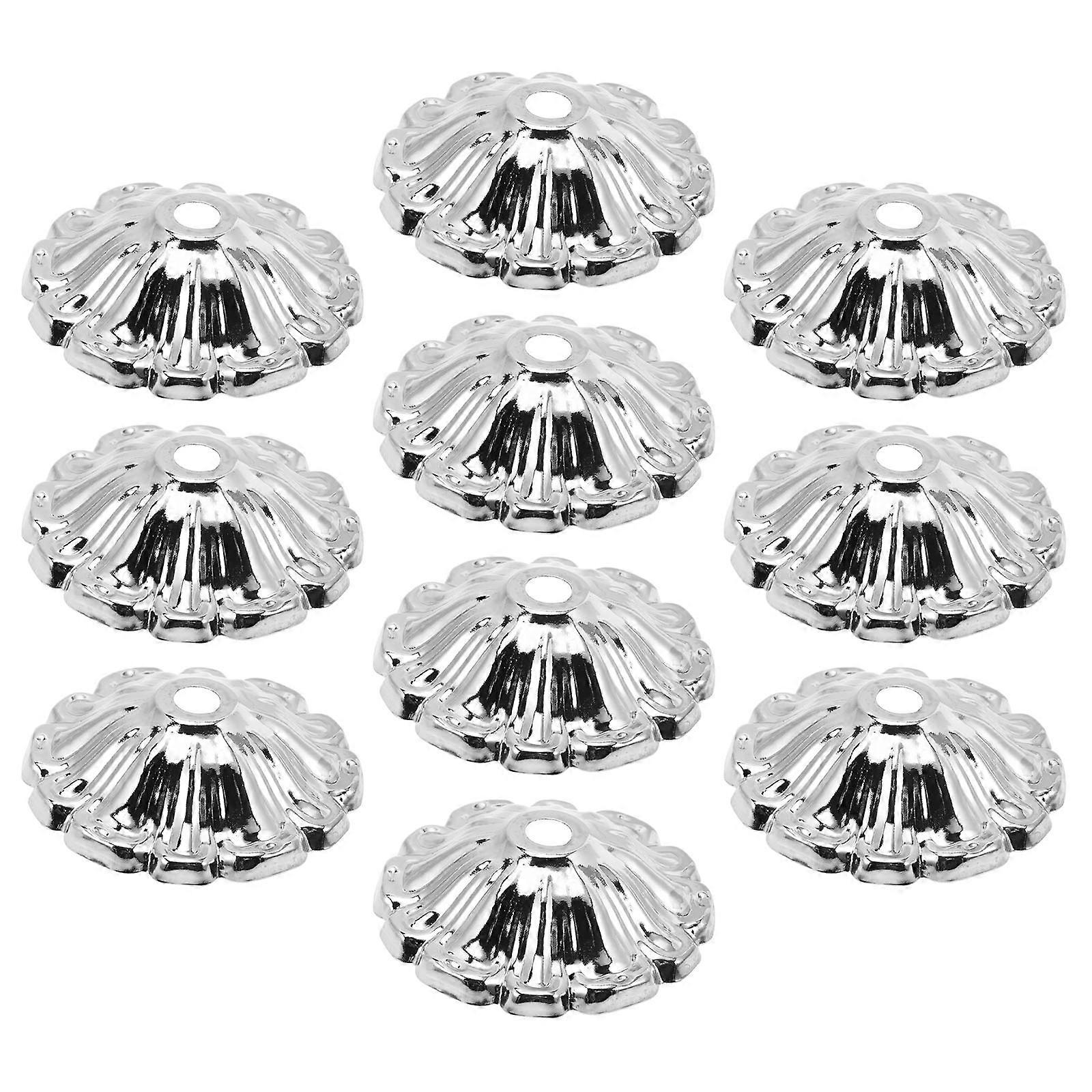 10pcs Metal Lotus Lamp Covers Elegant Tabletop Light Decoration, Durable & Easy to Install for Various Decor Styles
