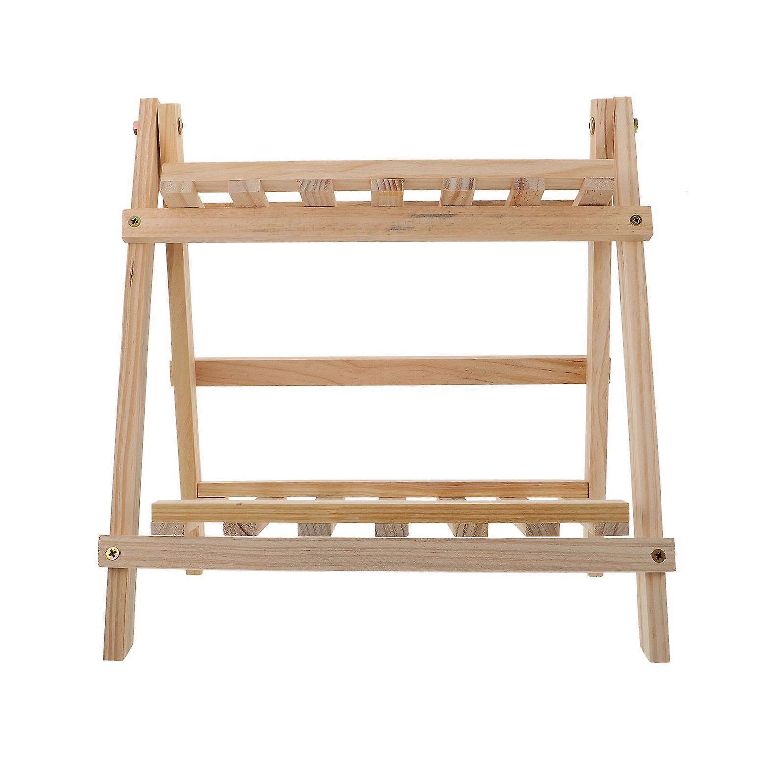 Flowerpot Storage Rack Plant Stand Multi-functional Use Khaki 1Pack