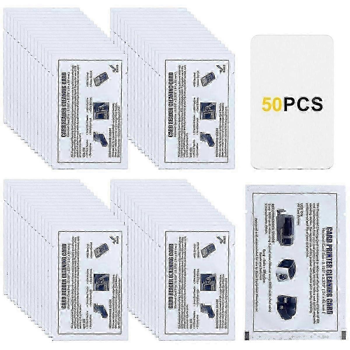 Dual-Sided Card Reader Cleaning Cards 50pcs for POS Terminals, Swipe Machines & Payment Systems OPMIUM