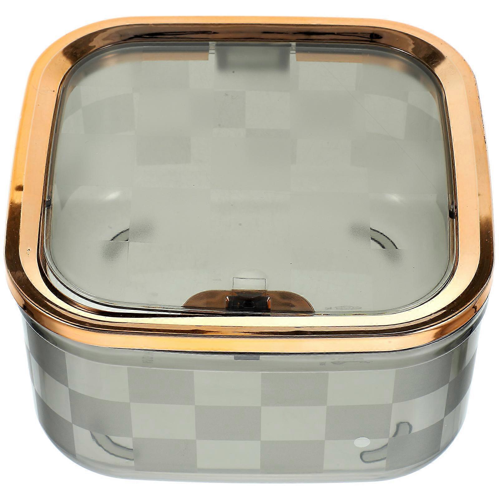 Trashcan For Dorm Desktop Trash Can Rounded Corner Household Usage Press To Open Lid 1Pcs