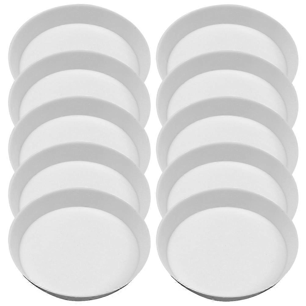 Round Diamond Storage Trays with Silver Plastic Plates for Home Use and Craft Supplies 10pcs