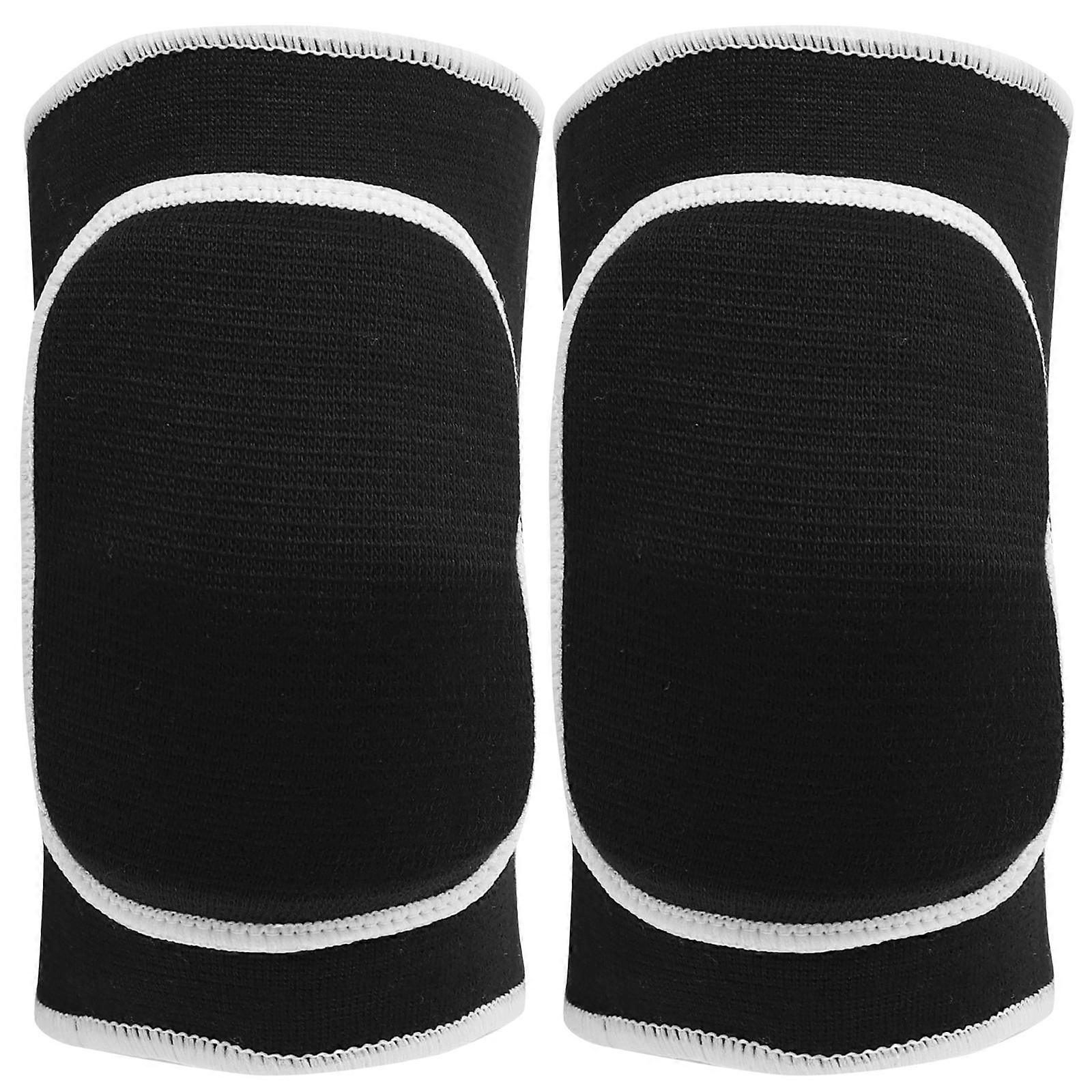 Black Sponge Knee pad for Protective Use with NonSlip Design Suitable for Adults 1 Pair