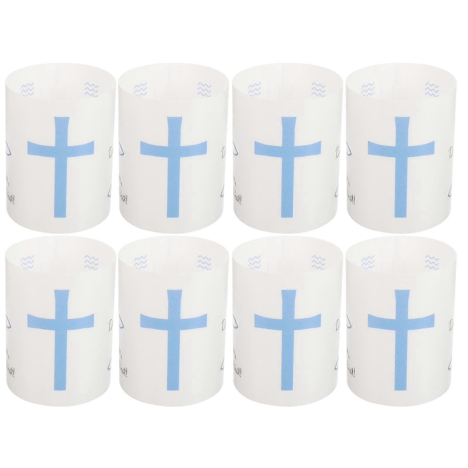 8Pcs Protective Plastic Tea Light Cylinder Covers For Events Homeowners Multi-Colored Modern Design Decorative Usage