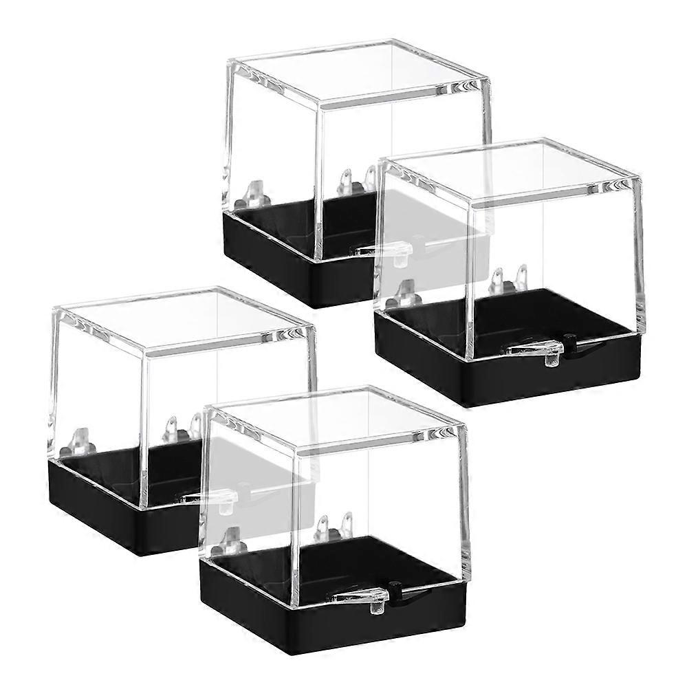 Mineral Specimen Display Boxes For Hobbyists Office Organization 3.50x3.50x3.50cm 4Pcs