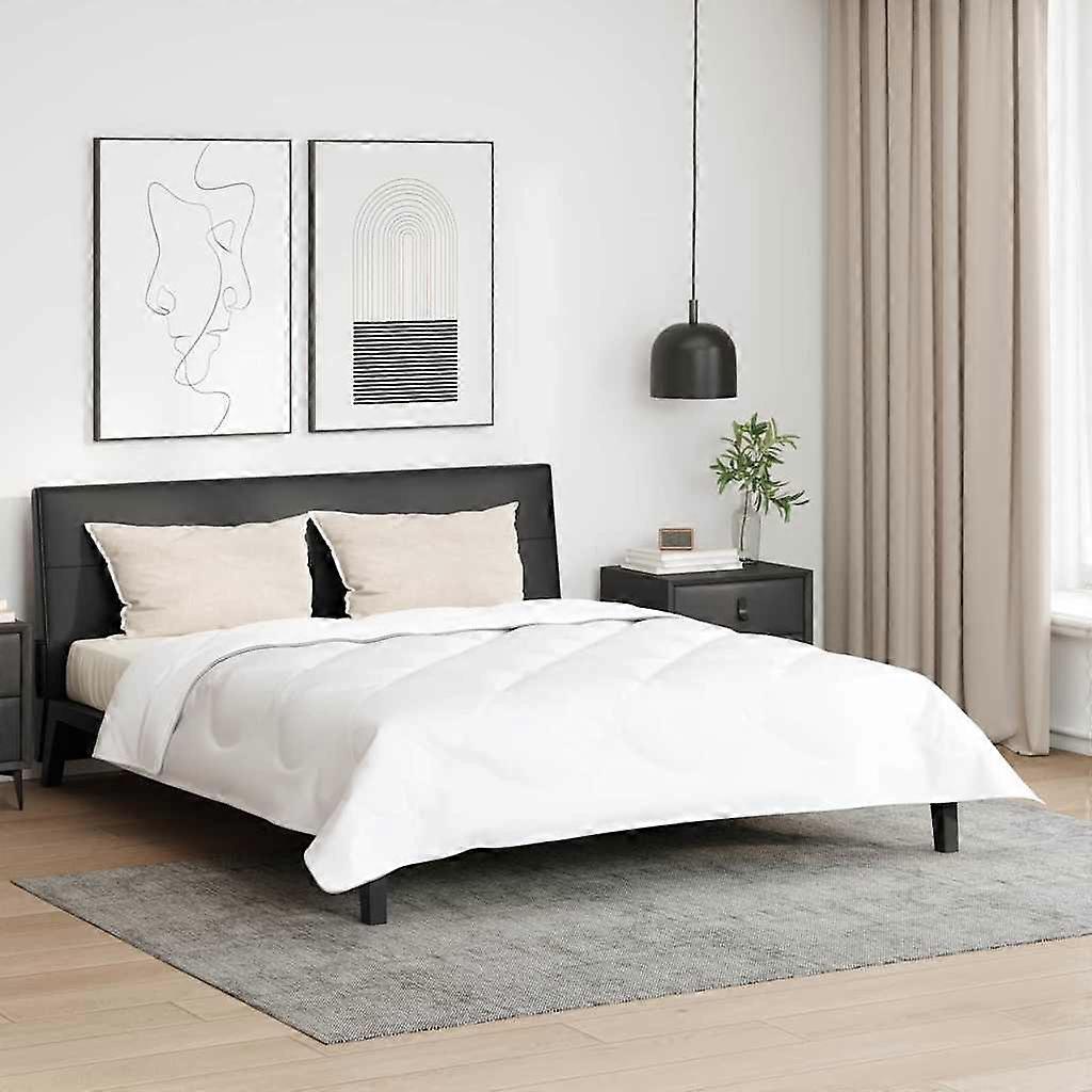 Bettdecke mit Kissen 3 pcs Weiß Mikrofaser