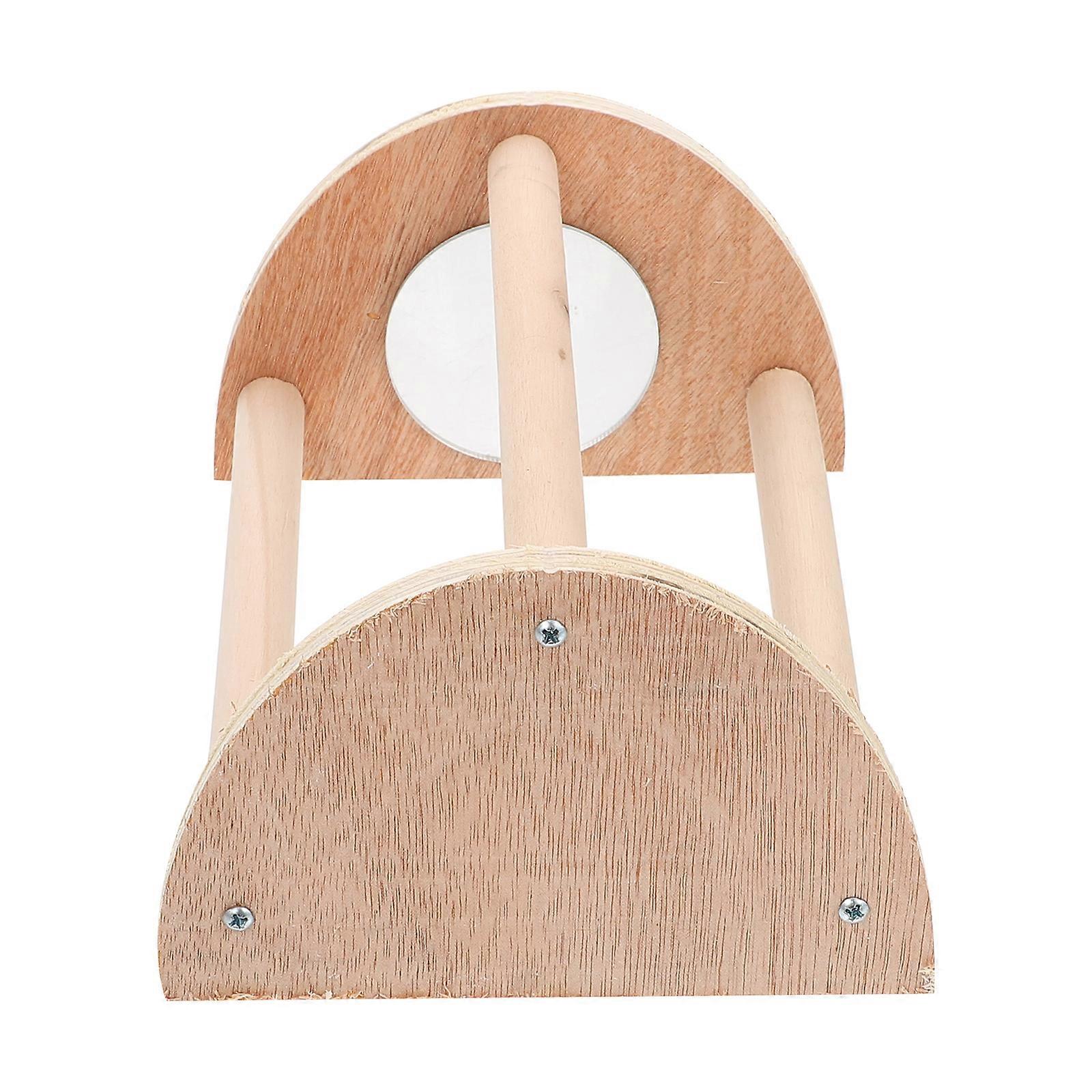 Light Brown Bird Perch Stand for Pet Use Made of Synthetic Material Safe Stable and Reliable 10.5 Inches