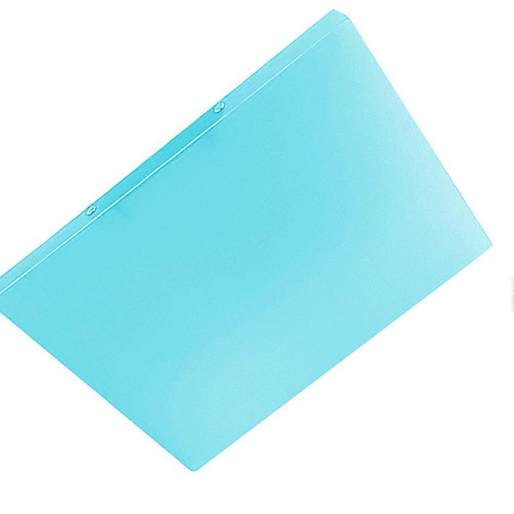 Blue Plastic Document File Folder with Stainless Steel Clips for Files Holding A4 Size Great for Home Office School Use