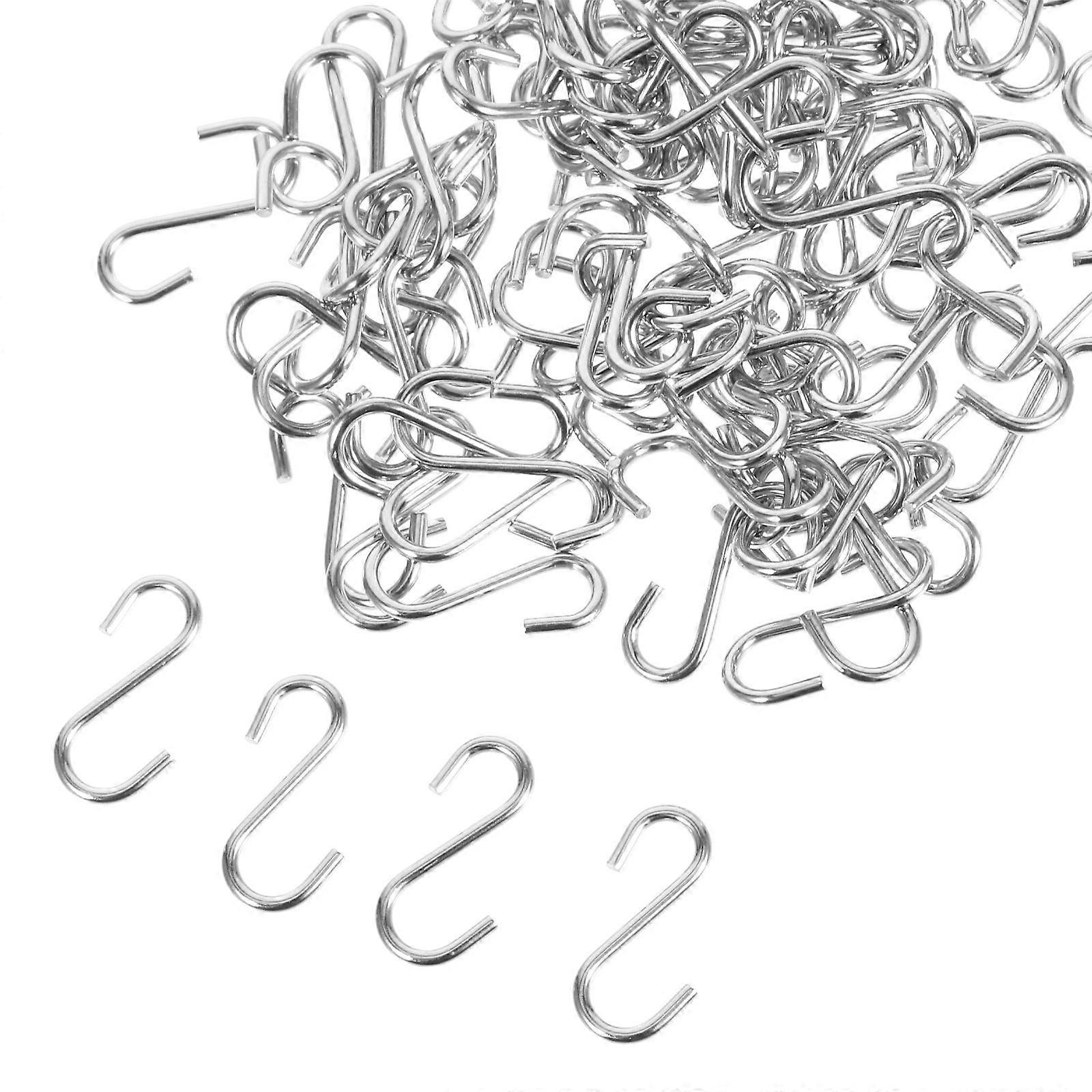 Sturdy SShaped Hooks for Hanging Things Made of Stainless Steel Silver Color Suitable for Home and Craft Projects 100PCS