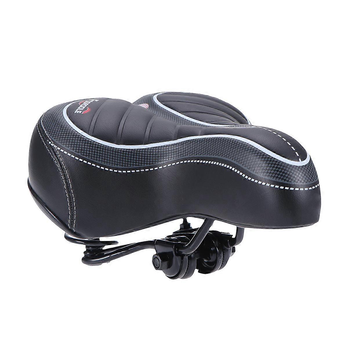 Mountain Bike Cushion with Steel Bottom for Comfortable Sitting Black Moderate Width