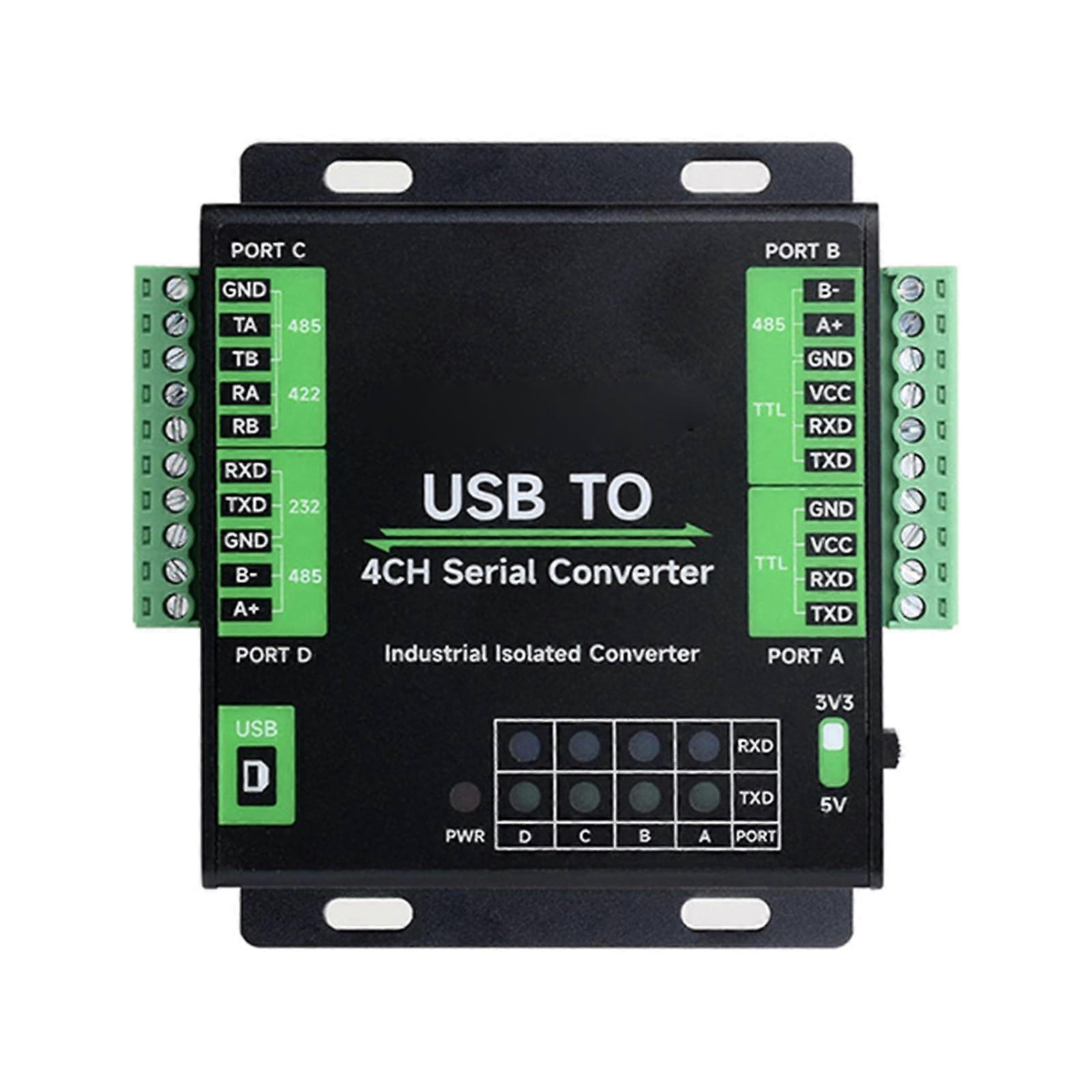 USB to RS232/485/422/TTL Interface Converter, Industrial Insulation, Multi-Interface, High-Speed Transfer, Automatic Compatibility