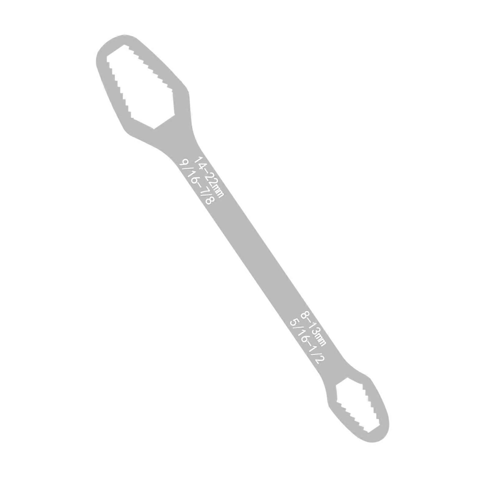 Multipurpose wrench doubleended adjustable wrench 3mm 22mm for riding and for home tensioning. Silver 240mm