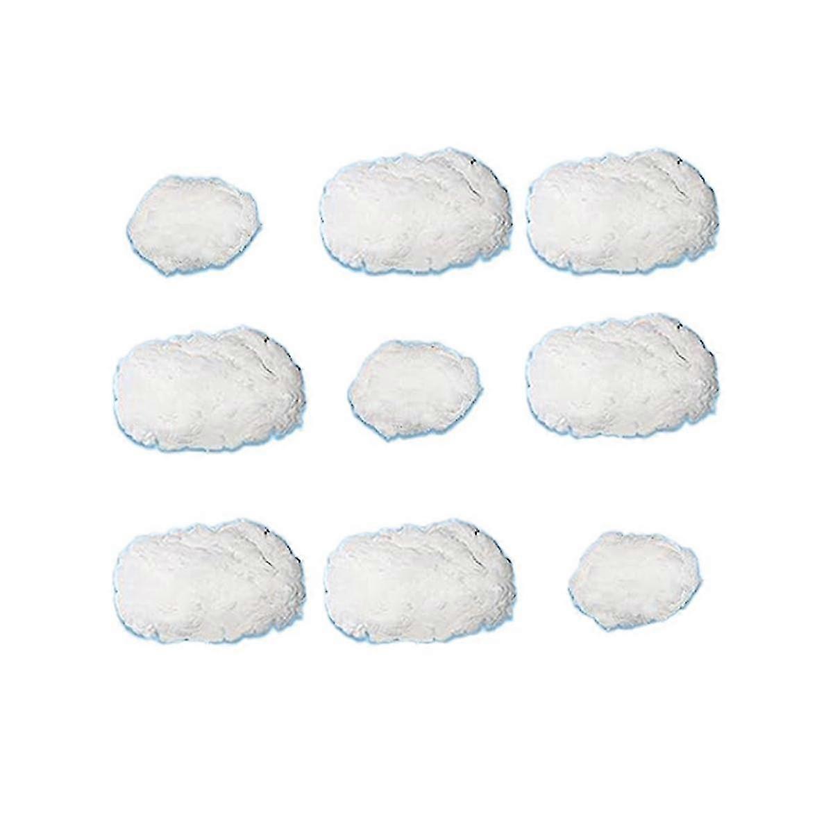 9PCS Cotton Simulation Hanging Cloud Decoration for Ceiling, 3D Artificial Clouds Props