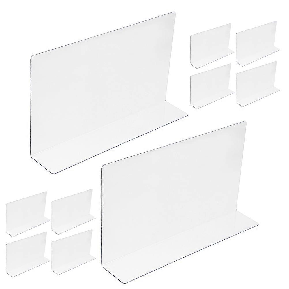 Shelf Separator 10Pcs L Shaped Divider For Supermarket Shelves Product Organization Transparent High Transparency