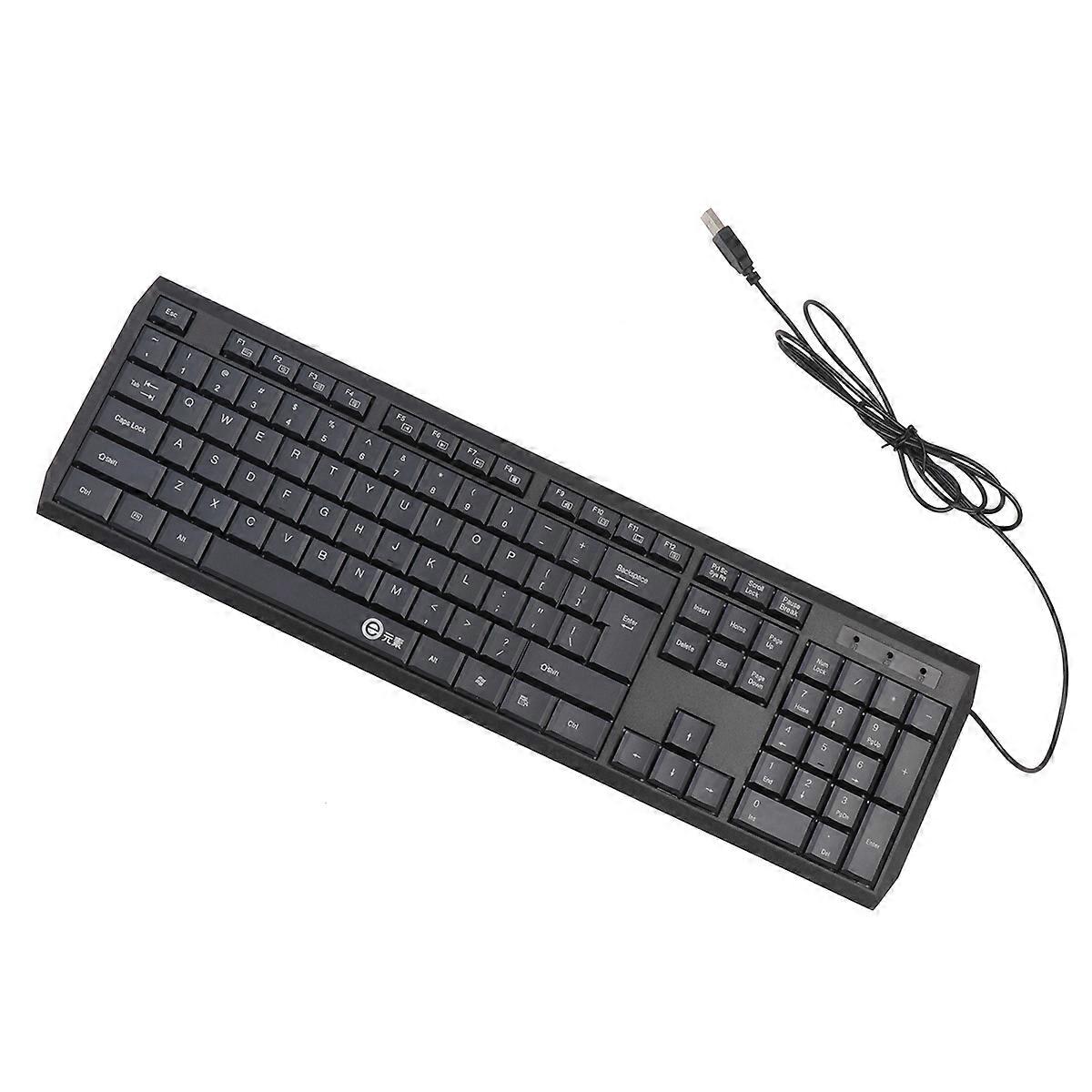 Simple Thin Mute Keyboard For Office Use Black Color 1Pcs