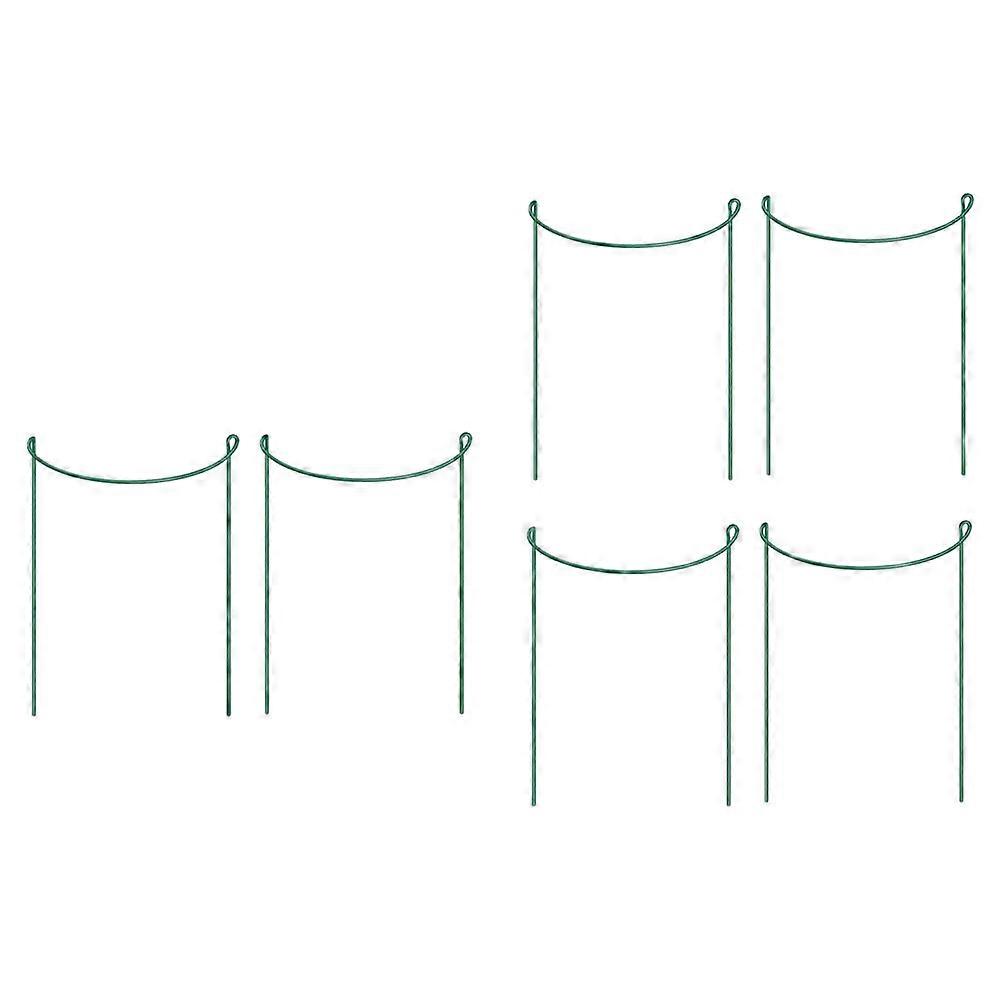 Vegetable Growing Rack 6Pcs Iron Plant Racks Support Upright Plants Half Round Green For Garden Use