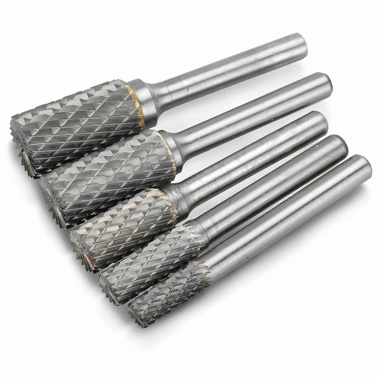 5pcs 1/4 Inch Double Tungsten Carbide Rotary Velcro Grinding Grinder Shank Parts Set