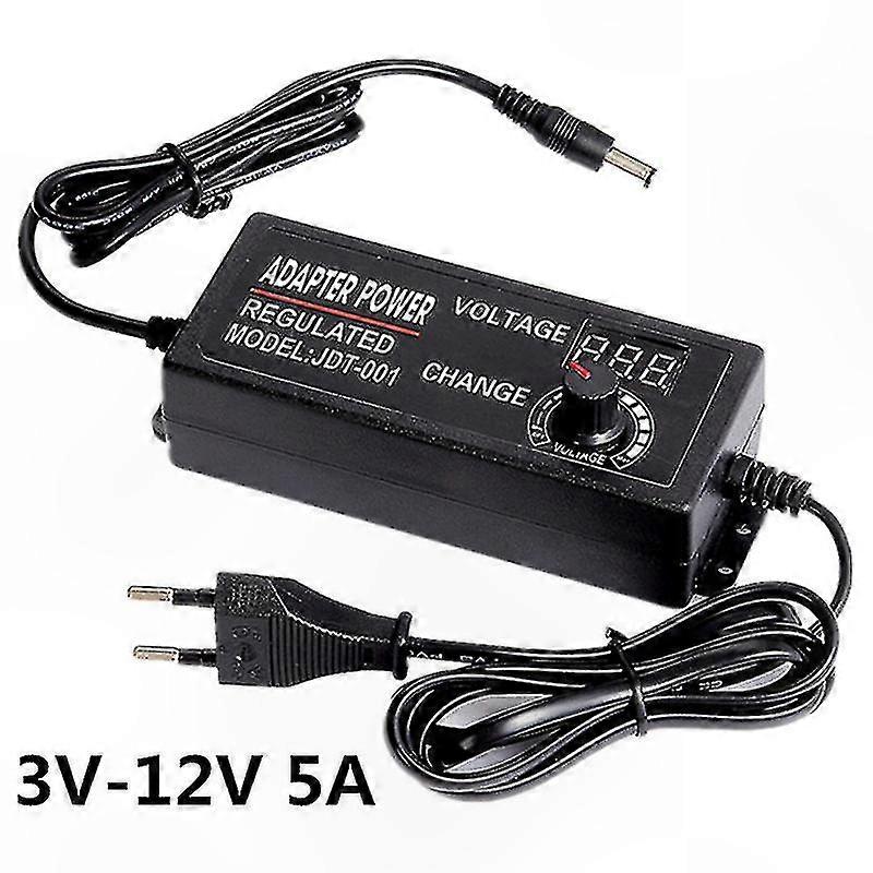Universal Adjustable AC to DC Power Supply Adapter 3V-24V 1A/2A/5A