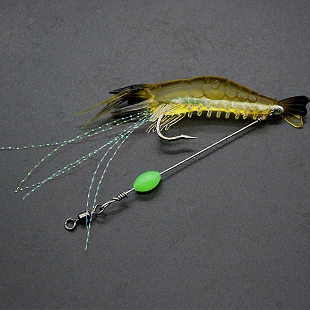 Eco-Friendly PVC Bait 3 x Shrimp Simulation for Saltwater Fishing, Black, Durable Design, Realistic Action